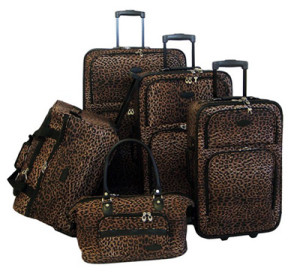 cheetah print suitcase