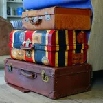 assorted Samsonite luggage for international travel