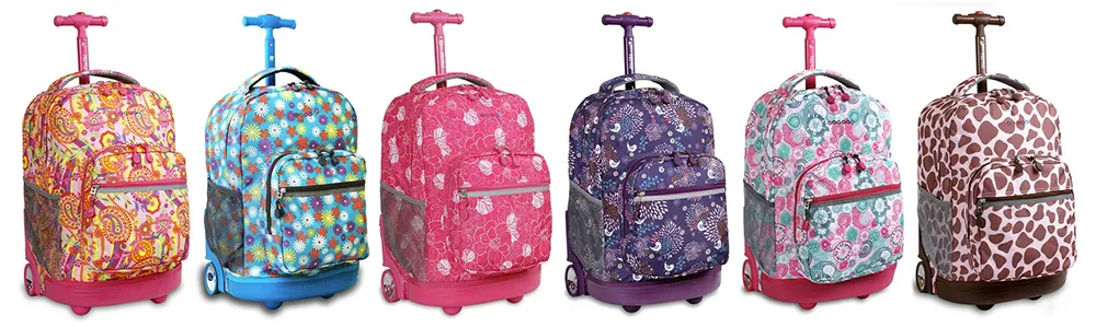 j world new york sunrise rolling backpacks