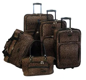 american flyer animal print luggage set