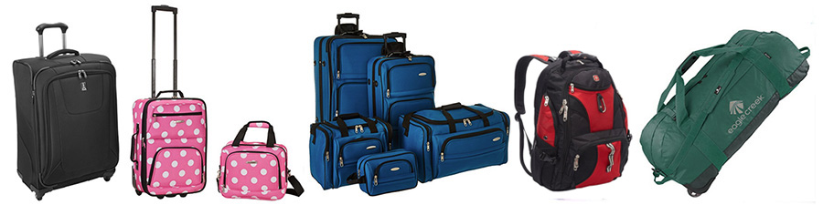 assorted luggage for college students