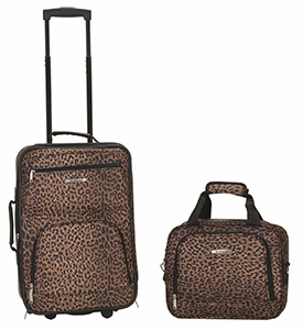 rockand 2-piece luggage set - leopard
