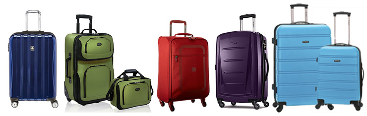 assorted lightweight luggage