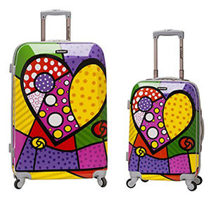 Rockland 2 Piece Upright Luggage Set - Heart