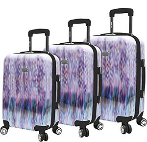 Steve Madden 3 Piece Hard Case Spinner Luggage - diamond