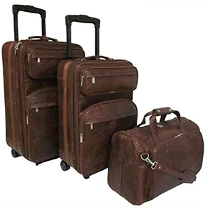 AmeriLeather Leather Three Piece Set Traveler