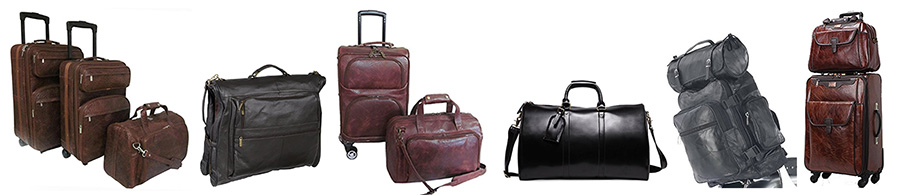 mens leather luggage sets